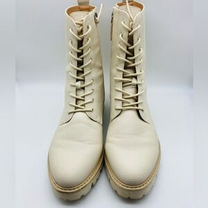 Eloquii Hale Cream Combat Women’s Boots 10W
